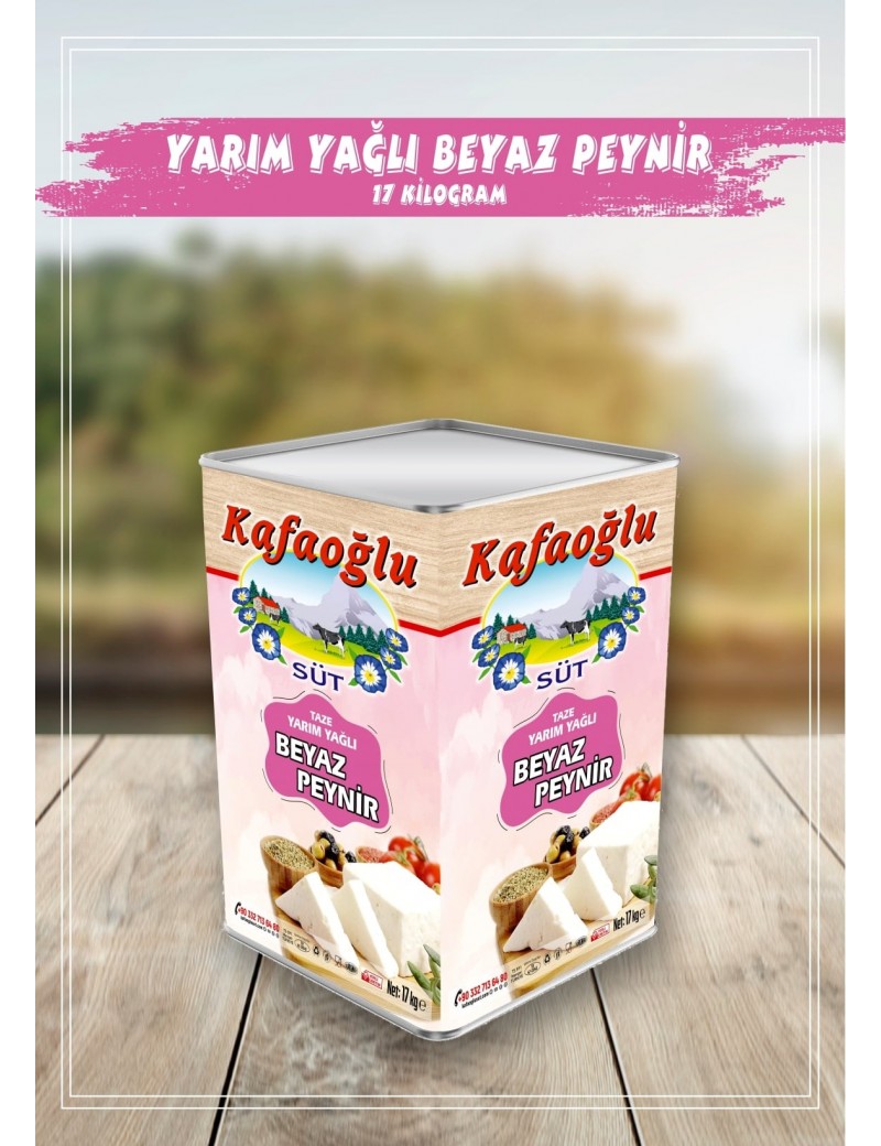 17 KG  BEYAZ PEYNİR  YARIM YAĞLI - KAFAOĞLU 
